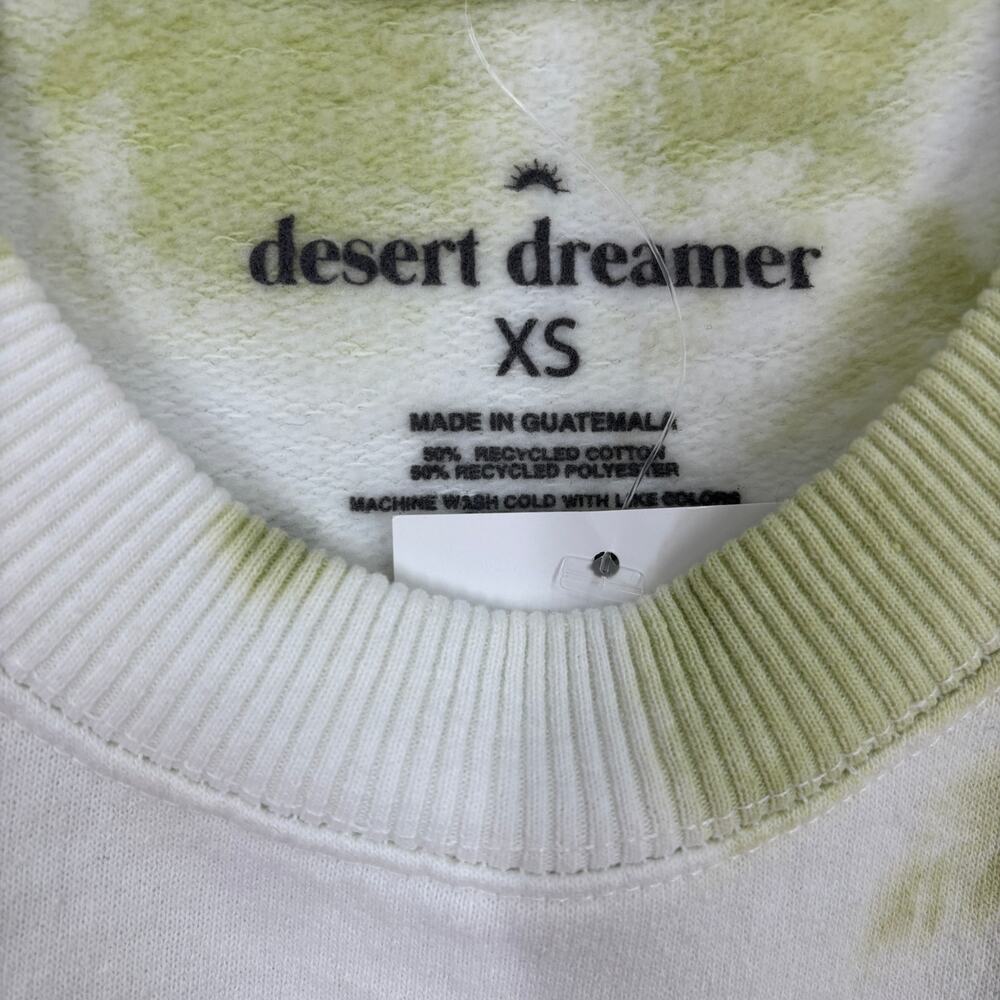 Desert Dreamer Women's Crew Neck Every Vote Matters Tie Dye Sweatshirt Green XS - Picture 3 of 4